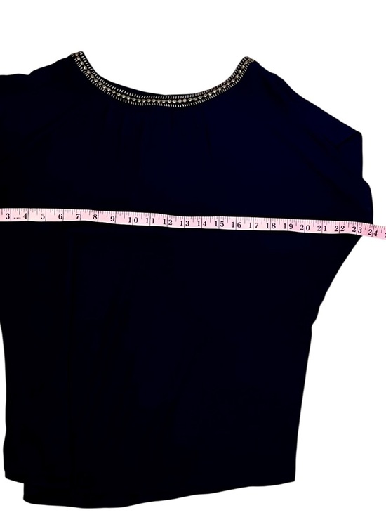 LOFT Petite Loose Fit Blouse with Beaded Neckline Size LP - Picture 11 of 12